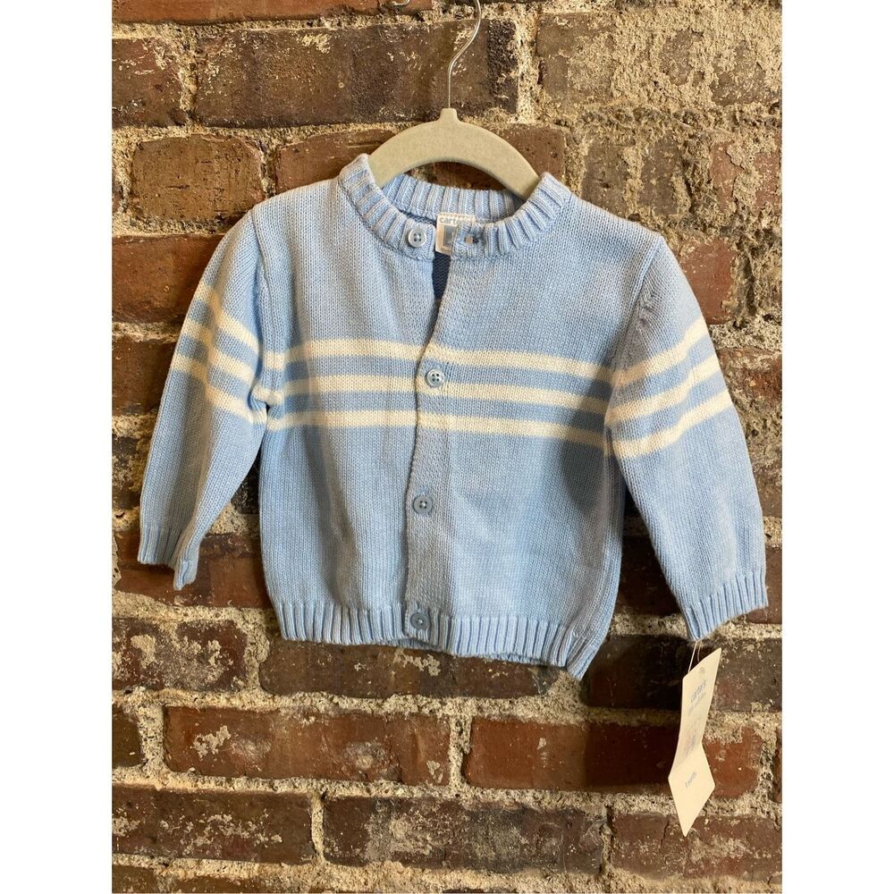 Carter’s Baby Blue Cardigan Sweater Baby Size 9 Months 26-28” NWT